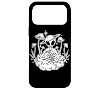 Custodia per iPhone 17 Pro Max Alien UFO Funghi Universo Spazio Esterno Blackwork