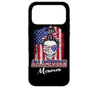 Custodia per iPhone 17 Pro Max All American Mama Patriotic Messy Bun Skull USA 4th of July