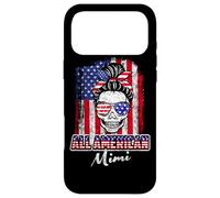 Custodia per iPhone 17 Pro Max All American Mimi Patriotic Messy Bun Skull USA 4th Of July
