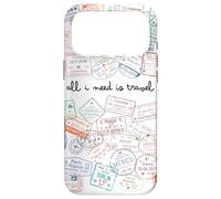 Custodia per iPhone 17 Pro Max All I need is travel Passaporto mondo timbri viaggi aereo