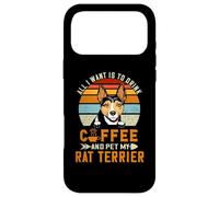 Custodia per iPhone 17 Pro Max All I Want Is To Drink Coffee And Pet My Dog Rat Terrier