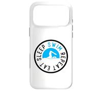 Custodia per iPhone 17 Pro Max Allenatore piscina nuotatore squadra di nuoto Mangiare Dormire Nuotare Ripetere