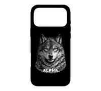 Custodia per iPhone 17 Pro Max Alpha Wolf Motivational Black White Wildlife Natura