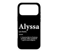 Custodia per iPhone 17 Pro Max Alyssa Definizione Divertente Nome Compleanno Per Lissa Lyssa