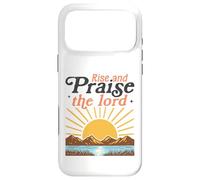 Custodia per iPhone 17 Pro Max Alzati e loda il Signore - Retro Christian Sunburst