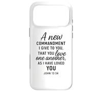 Custodia per iPhone 17 Pro Max Amatevi gli uni gli altri Giovanni 13:34 Scrittura Versetto Bibbia Preghiera Dio