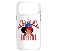 Custodia per iPhone 17 Pro Max America First, ragazza afro nera e sexy, USA Heritage Design