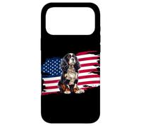 Custodia per iPhone 17 Pro Max American USA Flag 4th Fourth July Patriotic Cavalier Dog Mom