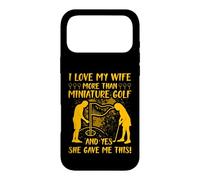 Custodia per iPhone 17 Pro Max Amo mia moglie più del golf in miniatura e sì, mi ha dato