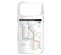 Custodia per iPhone 17 Pro Max Amsterdam Netherlands Metro Suburban Railway - Mappa del percorso