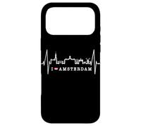Custodia per iPhone 17 Pro Max Amsterdam Skyline Paesi Bassi Battito del Cuore Amo Olanda