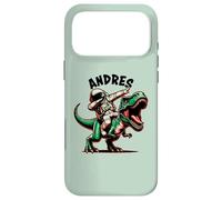 Custodia per iPhone 17 Pro Max Andres Dabbing Astronauta su un cartone animato dinosauro