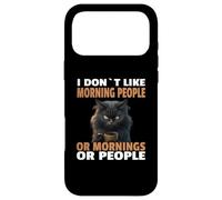 Custodia per iPhone 17 Pro Max Angry Black Cat Bere Caffè Prima del Caffè Odio Tutti