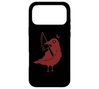 Custodia per iPhone 17 Pro Max Anni '90 Y2K Sinister Crow con coltello nel becco.