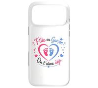 Custodia per iPhone 17 Pro Max Annonce grossese bébé baby shower fille ou garcon