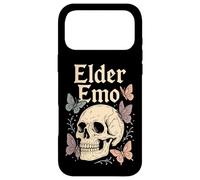 Custodia per iPhone 17 Pro Max Anziano emo teschio farfalle gotico divertente musica retrò mamma papà