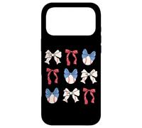 Custodia per iPhone 17 Pro Max Archi da baseball Rosso Bianco Blu Modelli Giocare