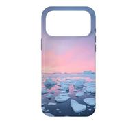 Custodia per iPhone 17 Pro Max Arctic Iceberg Field Sotto Rosa Polare Alba Paesaggio