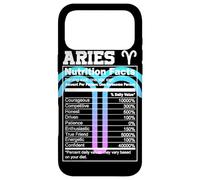 Custodia per iPhone 17 Pro Max Ariete Valori nutrizionali Segno zodiacale Astrologia Blu Viola