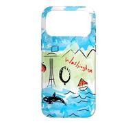 Custodia per iPhone 17 Pro Max Artsy State of Washington Design, Nord-Ovest