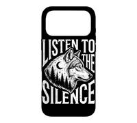 Custodia per iPhone 17 Pro Max Ascolta il silenzio Lupo Foresta Natura Escursionismo Luna
