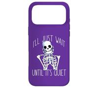 Custodia per iPhone 17 Pro Max ASPETTERÒ UN TRANQUILLO Halloween Teacher Skeleton Meme