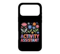 Custodia per iPhone 17 Pro Max Assistente di attività Groovy Retro Floral Healthcare Worker