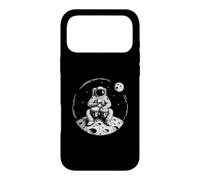 Custodia per iPhone 17 Pro Max Astronauta Bongo batterista divertente Space Music Percussioni Design