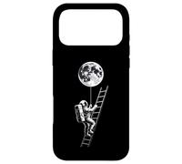 Custodia per iPhone 17 Pro Max Astronauta Holding Earth Balloon Black and White Space Art