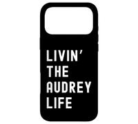Custodia per iPhone 17 Pro Max Audrey che vive la vita di Audrey Nome Divertente