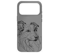 Custodia per iPhone 17 Pro Max Australian Shepherd Dog Line Art Minimalista Mamma Papà