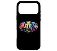Custodia per iPhone 17 Pro Max Autism Respect Include Love Rainbow Handprints Sun Clouds