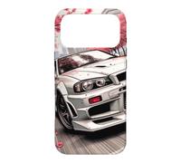 Custodia per iPhone 17 Pro Max Auto da corsa JDM Drift vintage Tokyo Sakura Flower Blossom Art