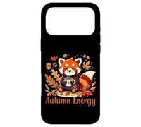 Custodia per iPhone 17 Pro Max Autumn Energy Red Panda Coffee Fall Design