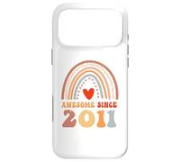 Custodia per iPhone 17 Pro Max Awesome Since 2011 15th Birthday Boho Rainbow 15 Years Old