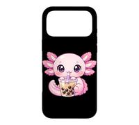 Custodia per iPhone 17 Pro Max Axolotl Bere Boba Tea Kawaii Tapioca Bubble Milk Tea