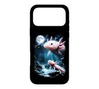 Custodia per iPhone 17 Pro Max Axolotl Ululando alla Luna 90's Retro
