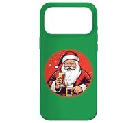 Custodia per iPhone 17 Pro Max Babbo Natale Bere una birra Old-Fashioned Retro Vintage