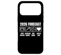 Custodia per iPhone 17 Pro Max Baby Coming Soon 2026 Forecast Baby Shower Funny New Dad Mom