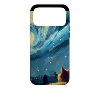 Custodia per iPhone 17 Pro Max Baffi e notti stellate: gatto nel dipinto di Van Gogh