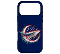 Custodia per iPhone 17 Pro Max Balena Cosmica davanti alla Luna - visuale soprannaturale spazio