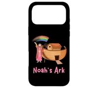 Custodia per iPhone 17 Pro Max Bambini Fede Bibbia Storie Rosa Arca di Noè Ragazze Bambino Teen
