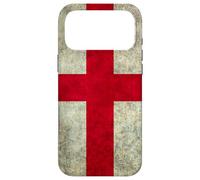 Custodia per iPhone 17 Pro Max Bandiera inglese aka St Georges Croce stile grungy