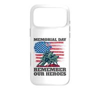 Custodia per iPhone 17 Pro Max Bandiera USA Memorial Day Remember Our Heroes