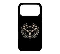 Custodia per iPhone 17 Pro Max Bandiere vintage a scacchi per volante da corsa Motorsport