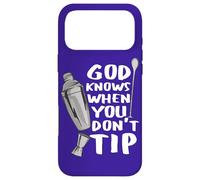 Custodia per iPhone 17 Pro Max Bar Work God Knows When You Don't Tip Citazione divertente Barman
