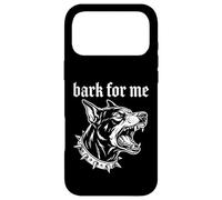 Custodia per iPhone 17 Pro Max Bark for Me Lettera nera gotica per cani feroci