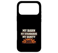 Custodia per iPhone 17 Pro Max Barn Rules Horse Barn Authority Humor Proprietario Trainer Confine