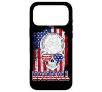 Custodia per iPhone 17 Pro Max Baseball American Flag Skull Sunglass Patriotic 4th July