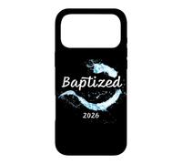 Custodia per iPhone 17 Pro Max Battezzato 2026 - Fede Cristiana Battesimo in Acqua Disegno Grafico